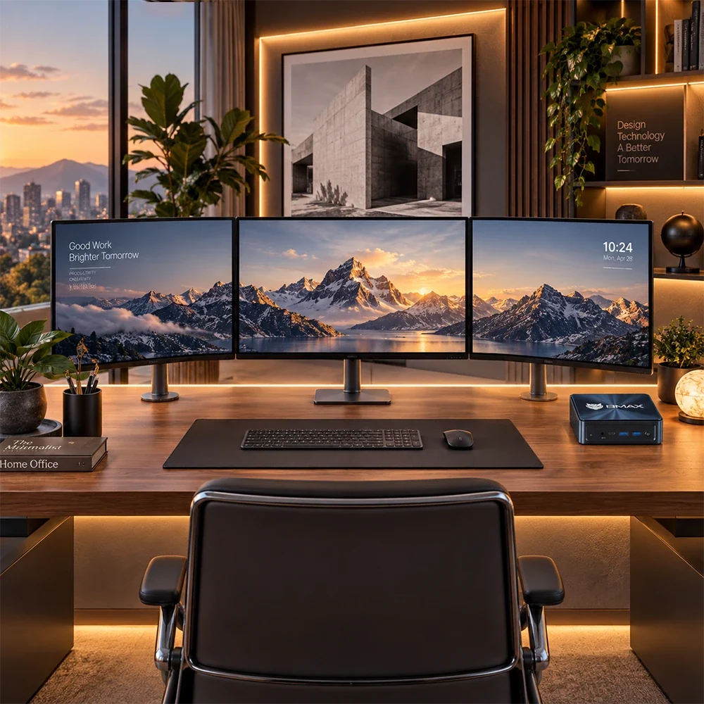 How to Build a Minimalist Dual-Monitor Desk Setup with a Mini PC
