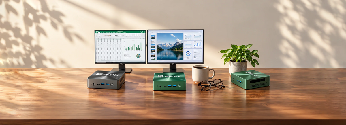 BMAX laptop use case for business collaboration and teamwork, showing colleagues discussing projects around a table with a sleek notebook open.