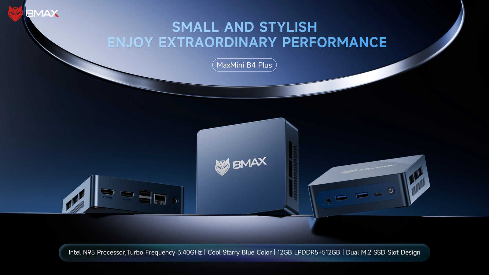 BMAX B4 Plus Mini PC | Intel Processor N95 Windows 11 Computer - A+ Image 1
