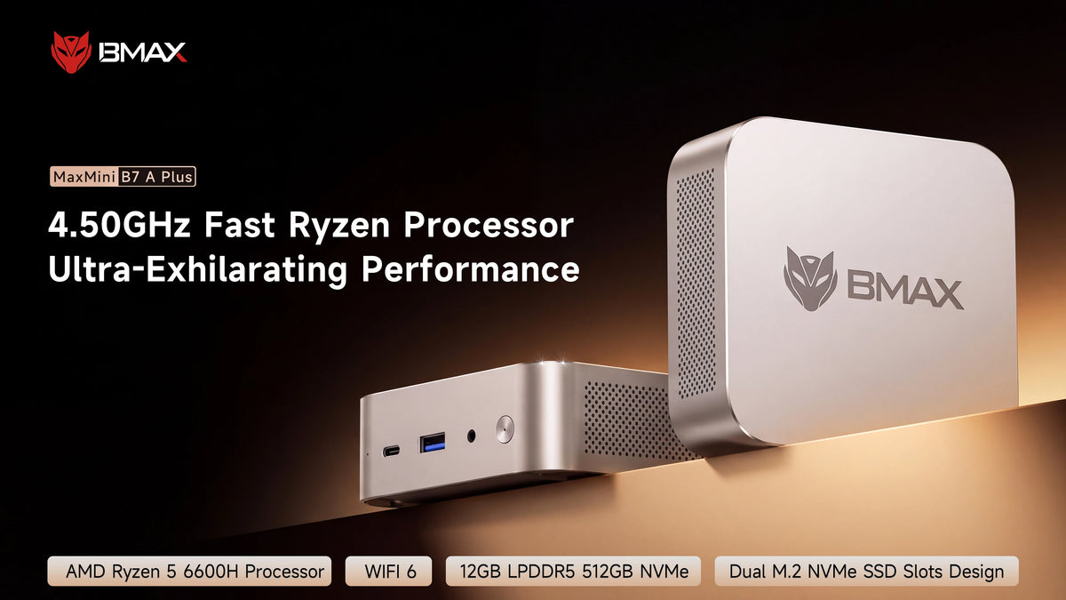 BMAX B7A Plus Mini PC | AMD Ryzen 5 6600H A+