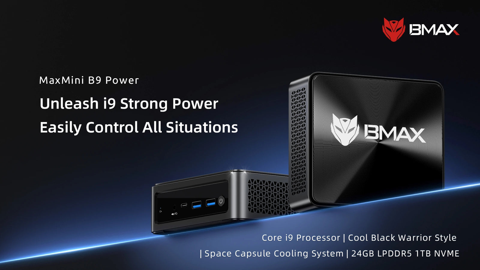 BMAX B9 Power Mini PC | Intel Core i9-12900H Windows 11 Pro Computer - A+ Image 1