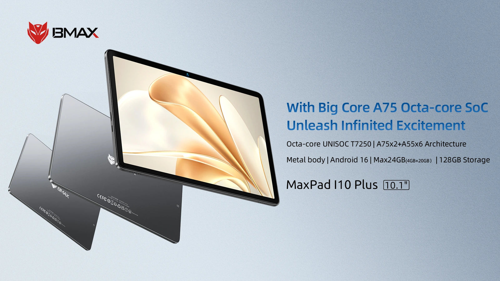 Tablet BMAX I10 Plus | Tablet z Androidem 16 WiFi i ośmiordzeniowym procesorem - A+ Image 1