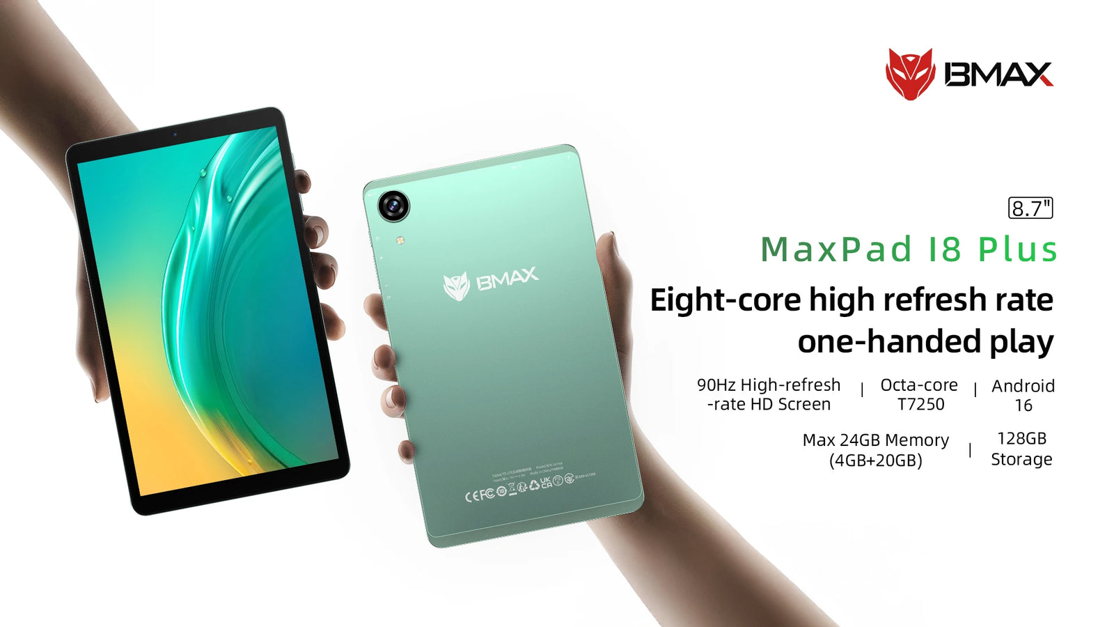 BMAX I8 Plus Tablet | Android 16 WiFi Tablet with Octa-Core Processor - A+ Image 1