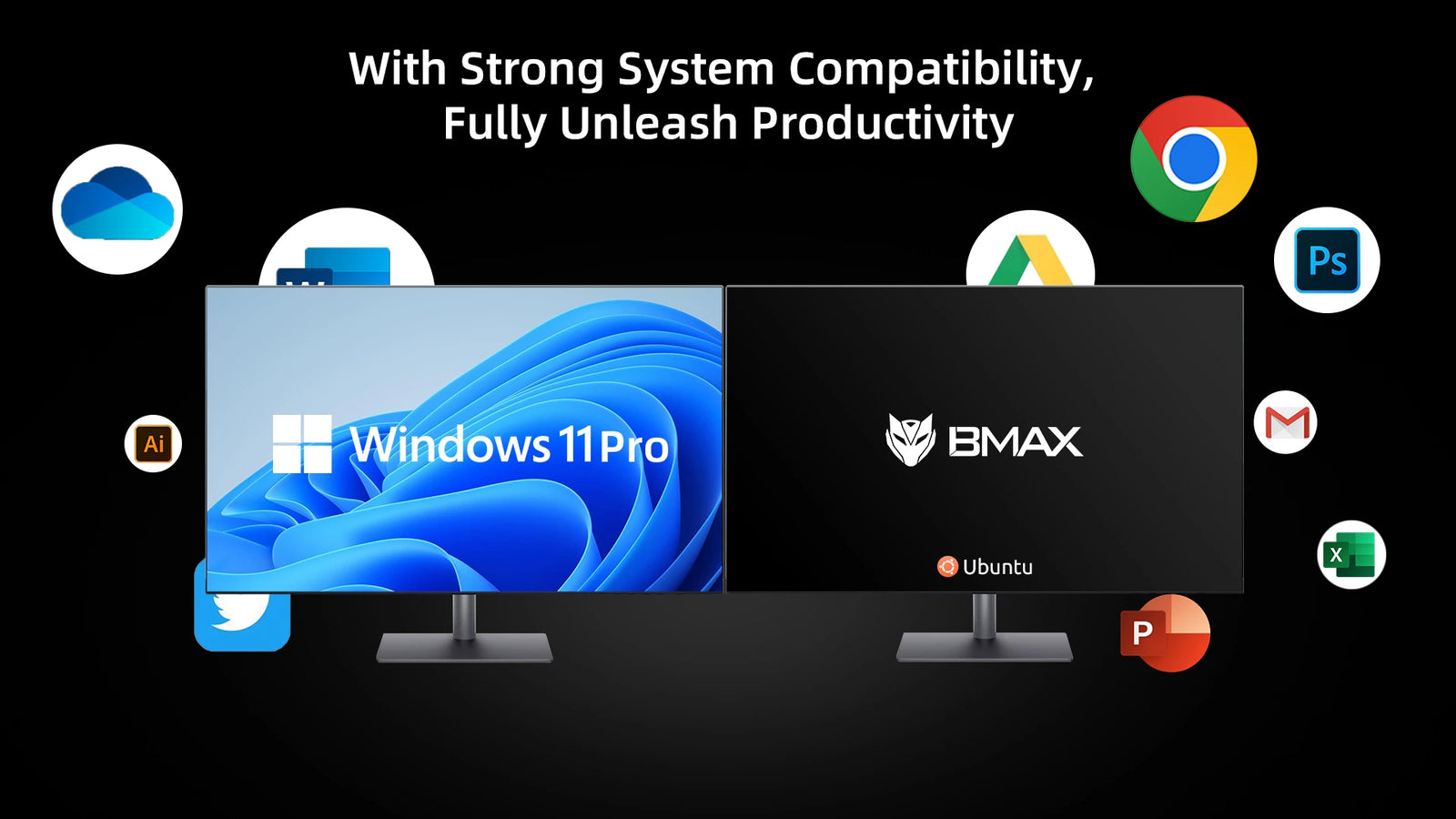 BMAX B3 Pro Mini PC | Intel Celeron N4500 Windows 11 Pro Computer - A+ Image 11
