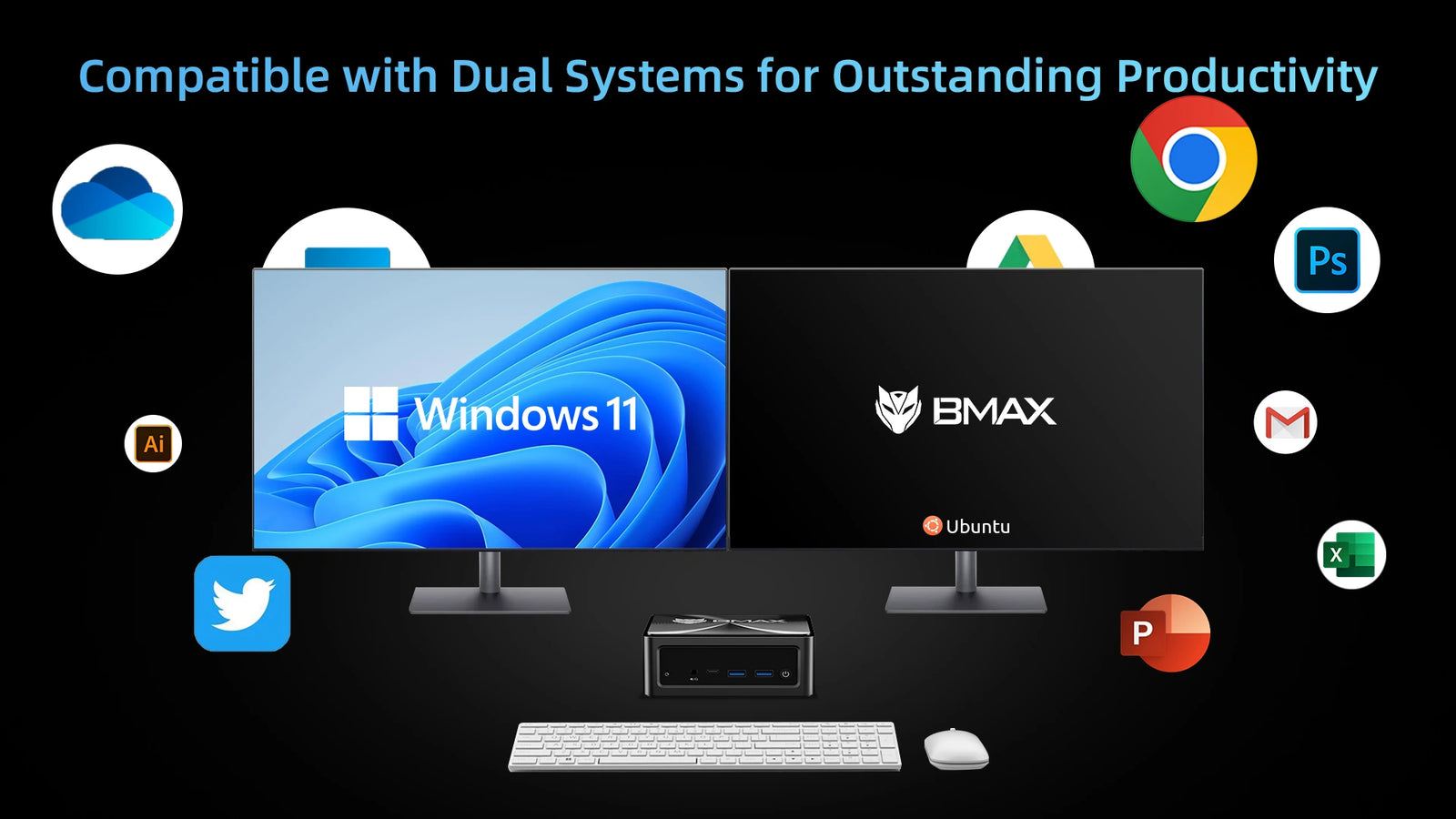 BMAX B9 Power Mini PC | Intel Core i9-12900H Windows 11 Pro Computer - A+ Image 11