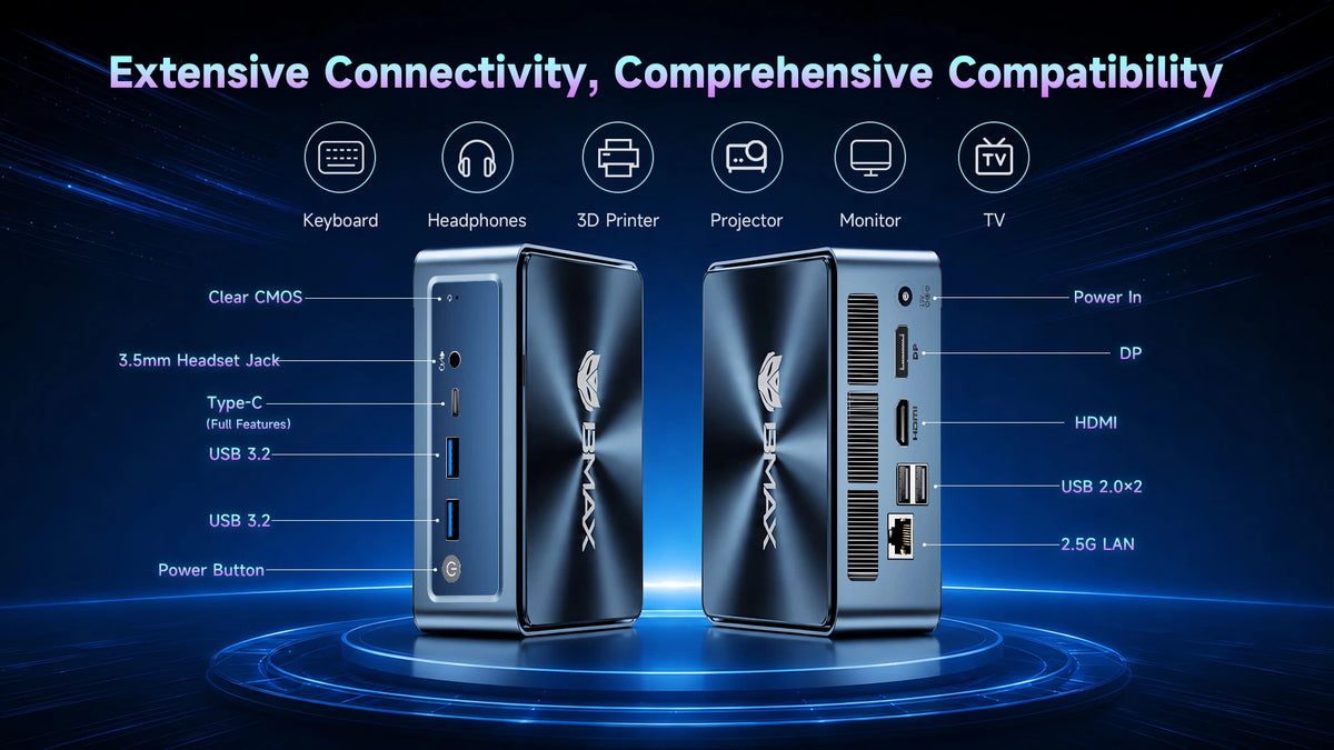 Minikomputer BMAX B12 Power | Minikomputer Intel Core Ultra 9 185H z 24 GB RAM i 1 TB SSD A+
