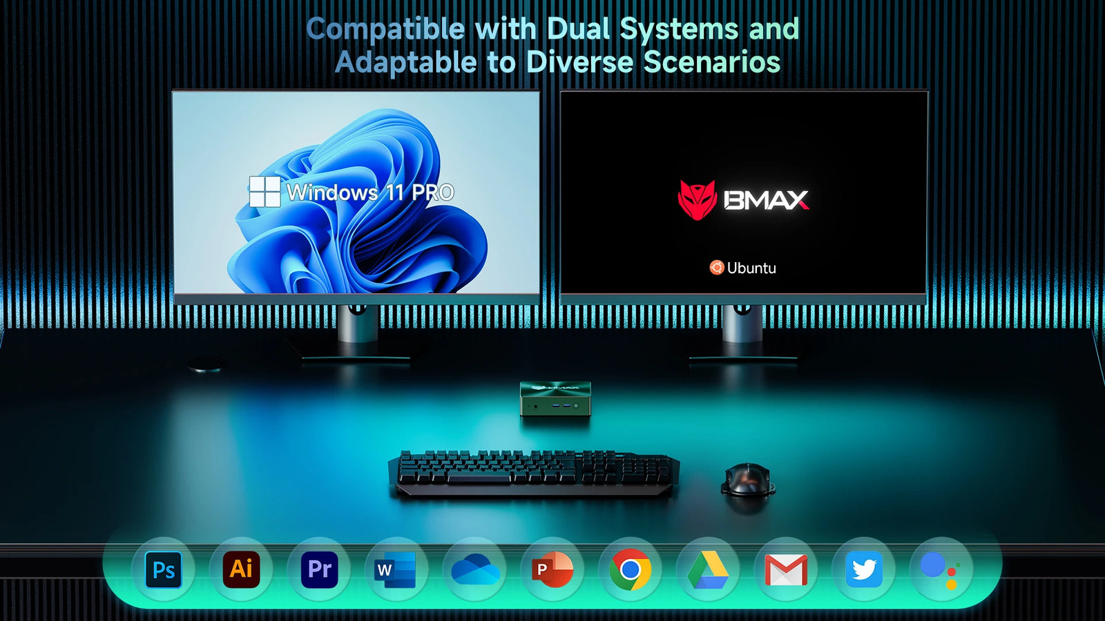 BMAX B6 Turbo Mini PC | Intel Core i5-8257U Windows 11 Computer - A+ Image 13