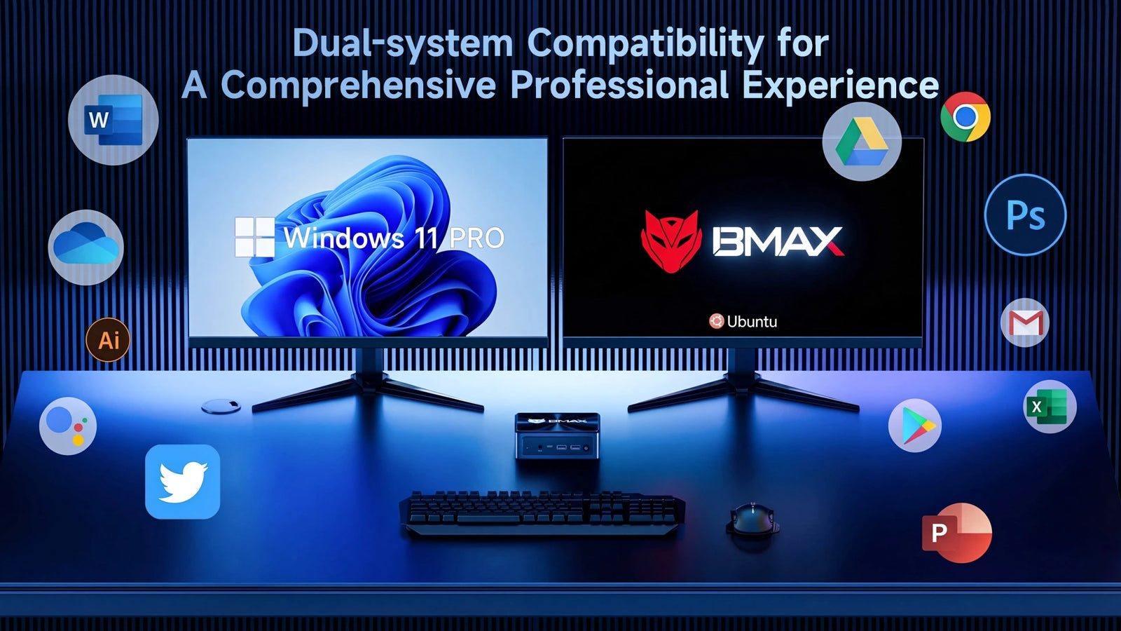 BMAX B11 Pro Mini PC | Intel Core Ultra 5 115U Windows 11 Pro Computer - A+ Image 14