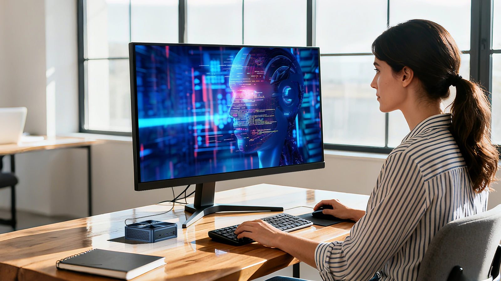 BMAX B11 파워 미니 PC | Intel Core Ultra 7 155H Windows 11 Pro 미니 컴퓨터, 24GB RAM 및 1TB SSD - A+ Image 16