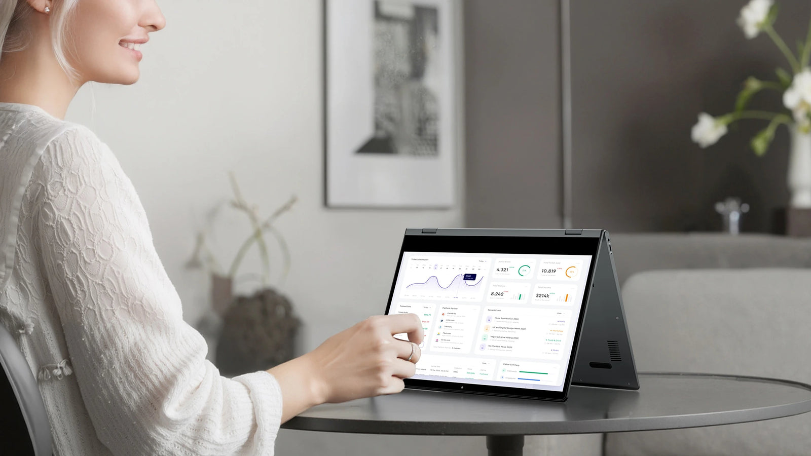 BMAX Y14 Plus Laptop | 360° Touchscreen Windows 11 Pro Notebook with Intel N150 Processor - A+ Image 16