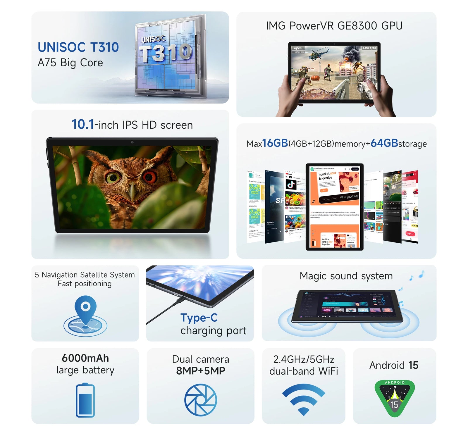 BMAX I10 S Tablet | Android 16 WiFi Tablet with Quad-Core Processor - A+ Image 2