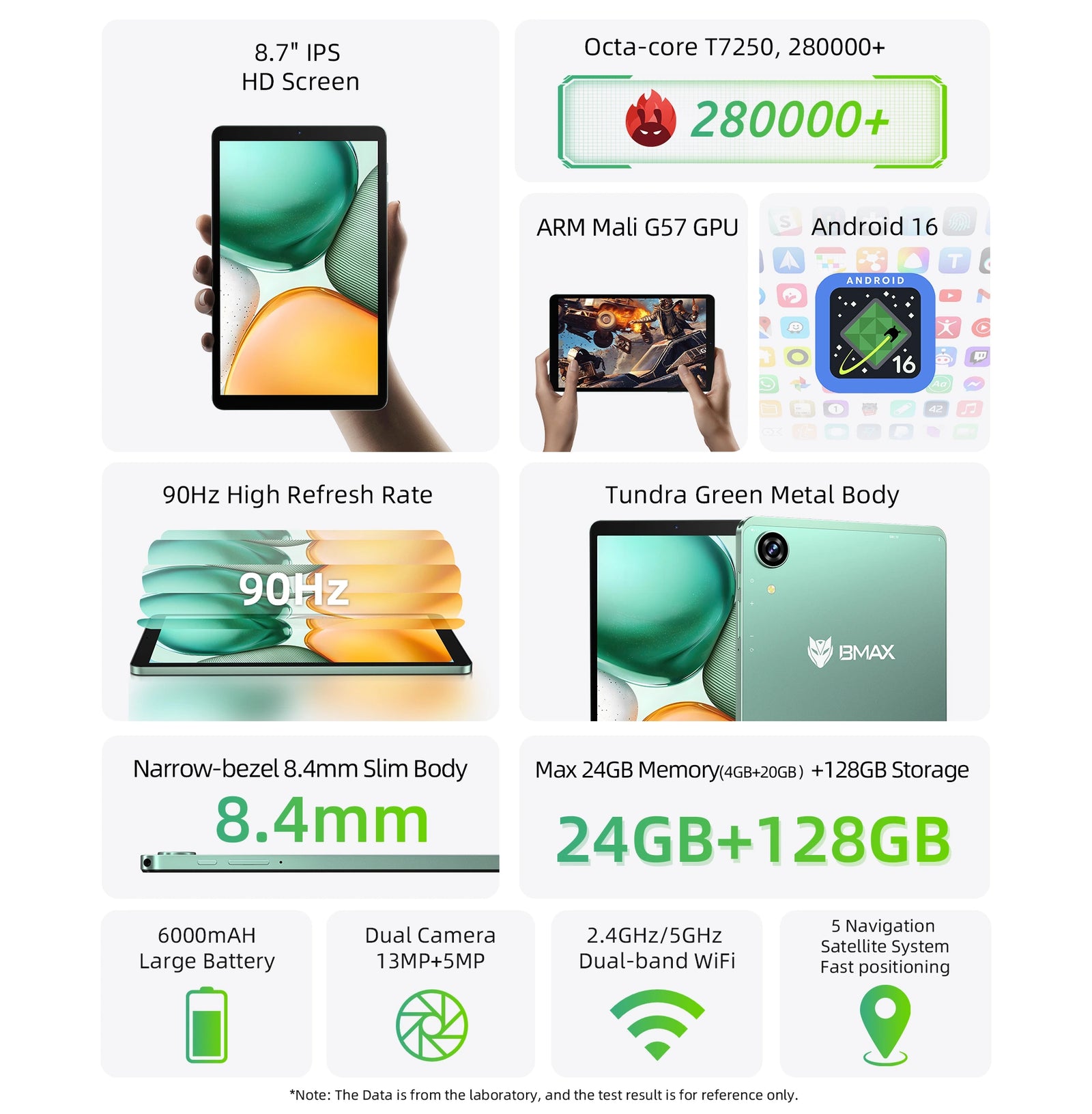 BMAX I8 Plus Tablet | Android 16 WiFi Tablet with Octa-Core Processor - A+ Image 2