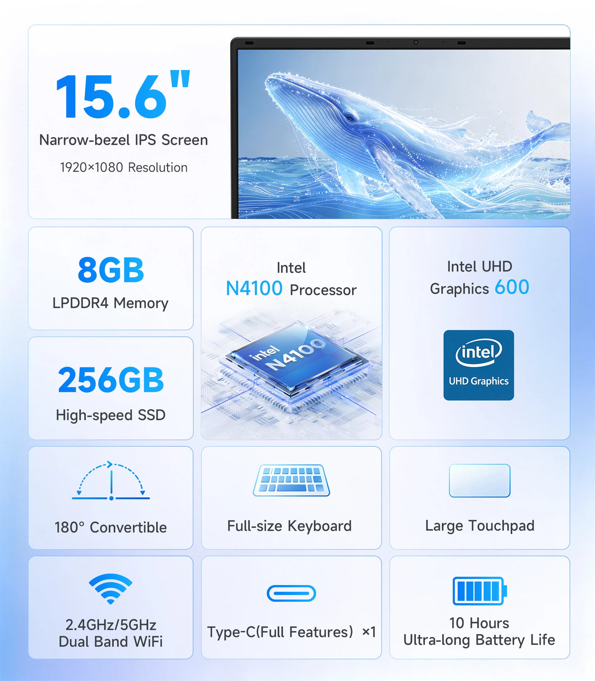 BMAX X15 Pro ノートパソコン |インテル プロセッサー N95 A+