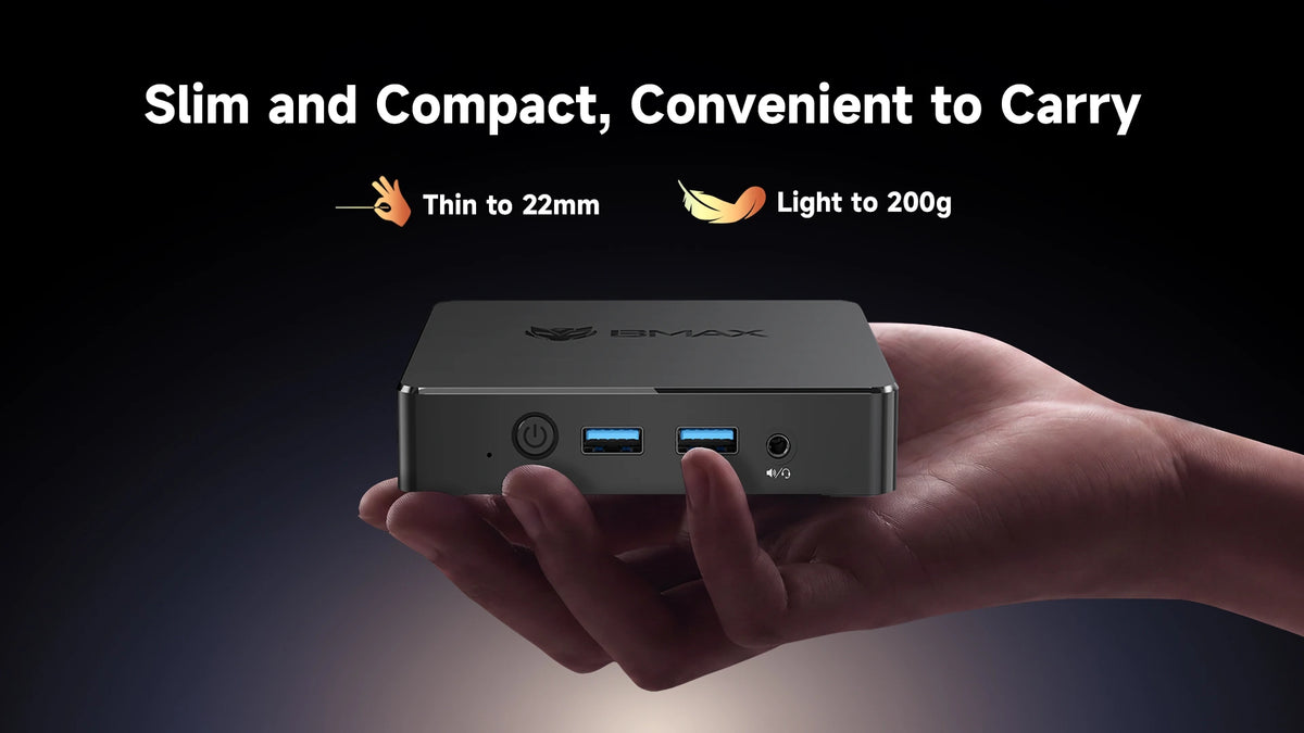 BMAX B3 Mini Mini PC | Intel Celeron N4100 Mini Computer with 8GB RAM and 256GB SSD A+