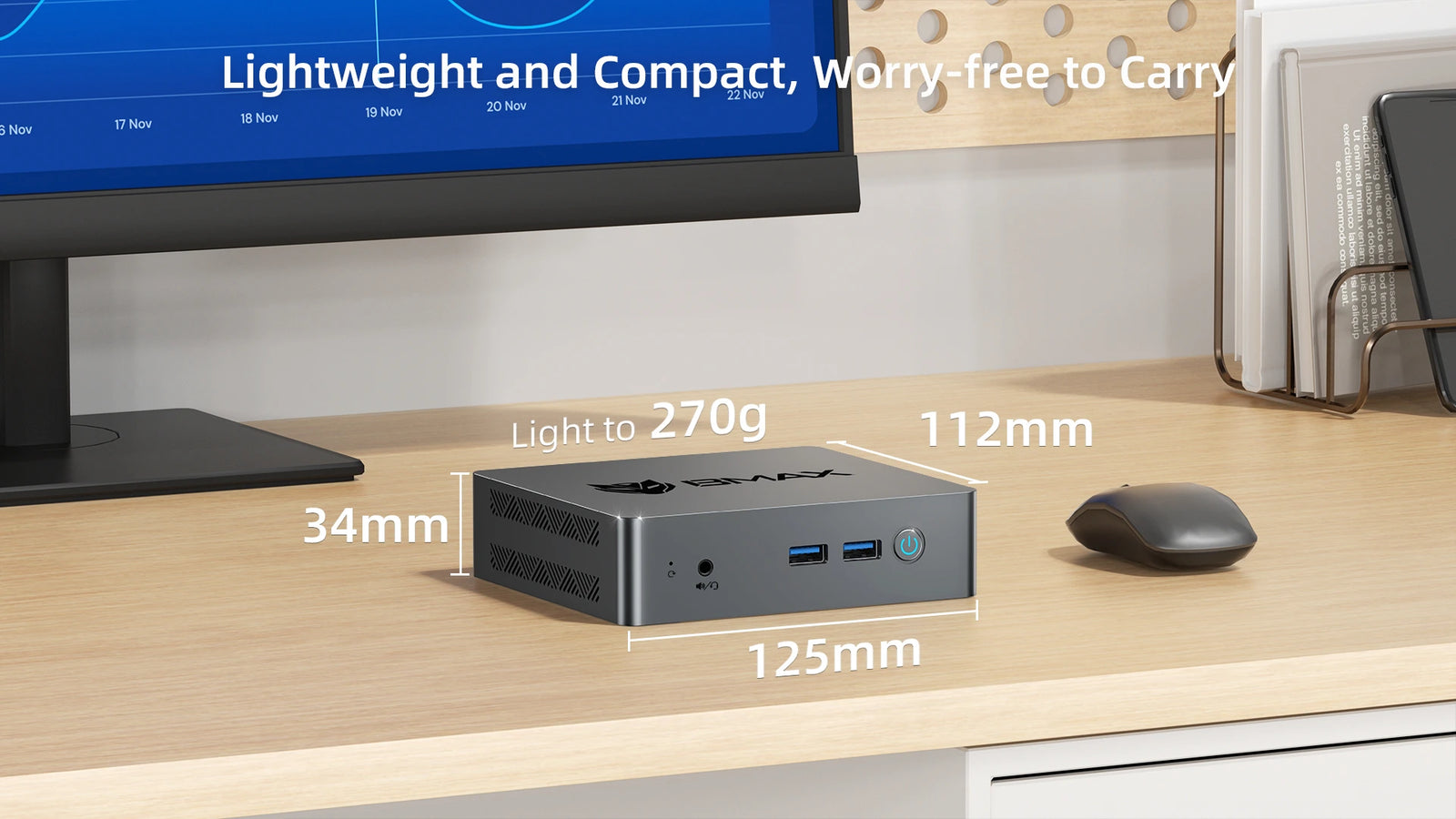 BMAX B3 Pro Mini PC | Intel Celeron N4500 Windows 11 Pro Computer - A+ Image 3