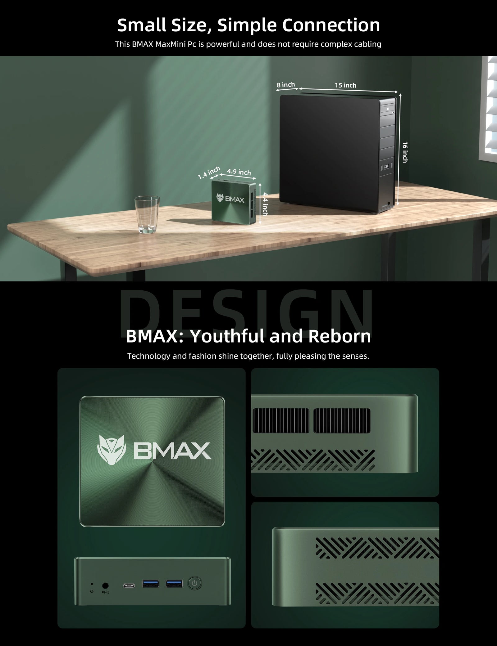 BMAX B6 Plus Mini PC | Intel Core i3-1000NG4 Windows 11 Computer - A+ Image 3