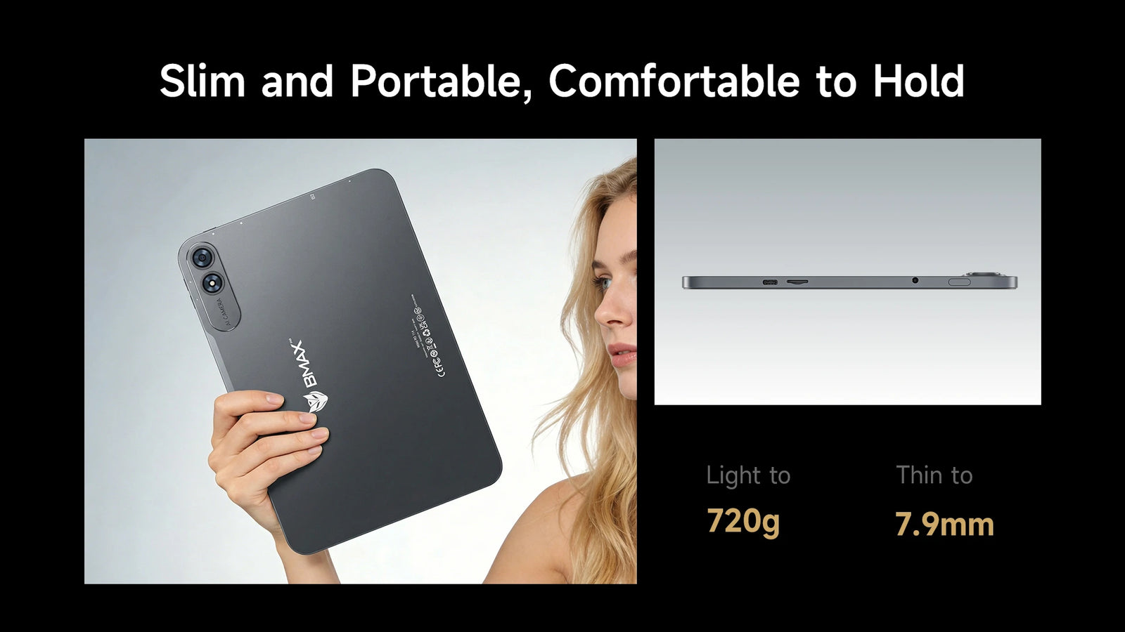 BMAX I14 Tablet | 13.4-Inch Android 16 Tablet PC with T7280 Octa-Core Processor - A+ Image 3