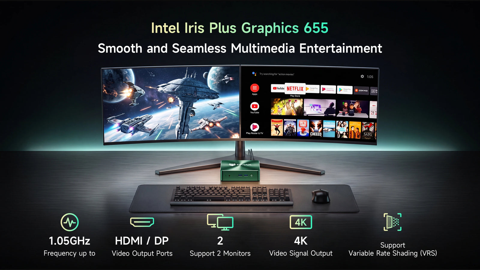 BMAX B6 Mini PC | Intel Core i3-8109U Mini Computer with 12GB RAM and 256GB SSD - A+ Image 5