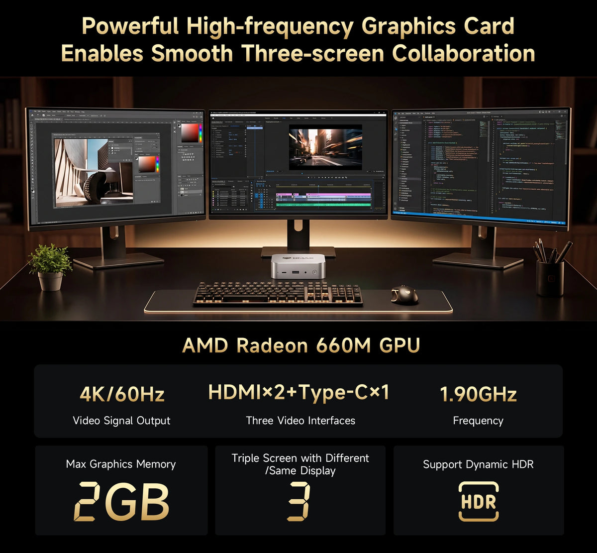 BMAX B7A Plus Mini PC | AMD Ryzen 5 6600H A+