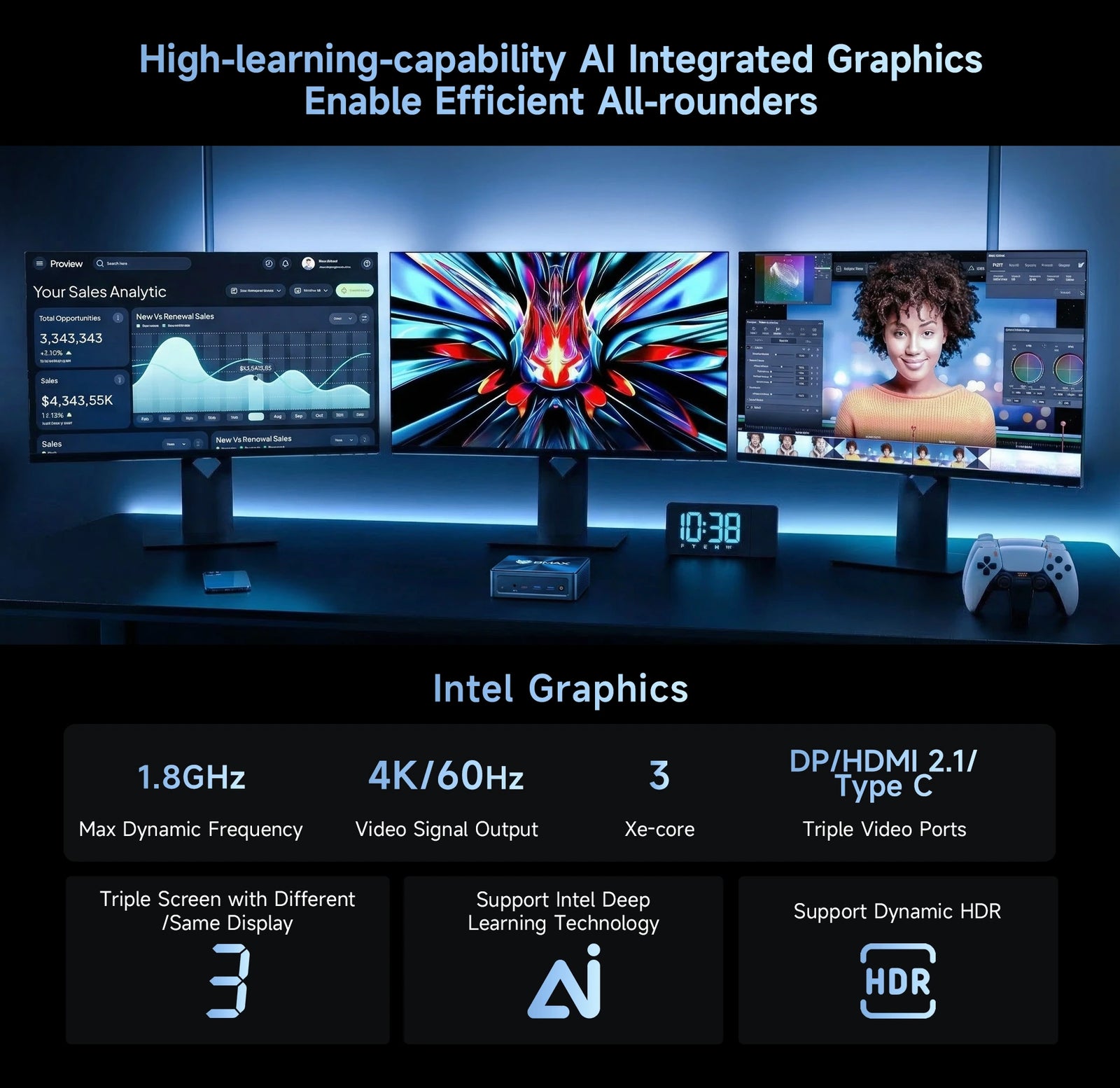 BMAX B11 Pro Mini PC | Intel Core Ultra 5 115U Windows 11 Pro Computer - A+ Image 6