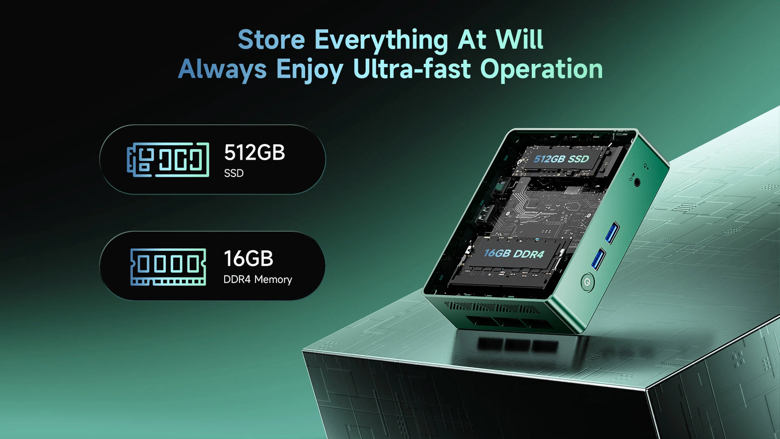 BMAX B6 Turbo Mini PC | Intel Core i5-8257U Windows 11 Computer - A+ Image 6