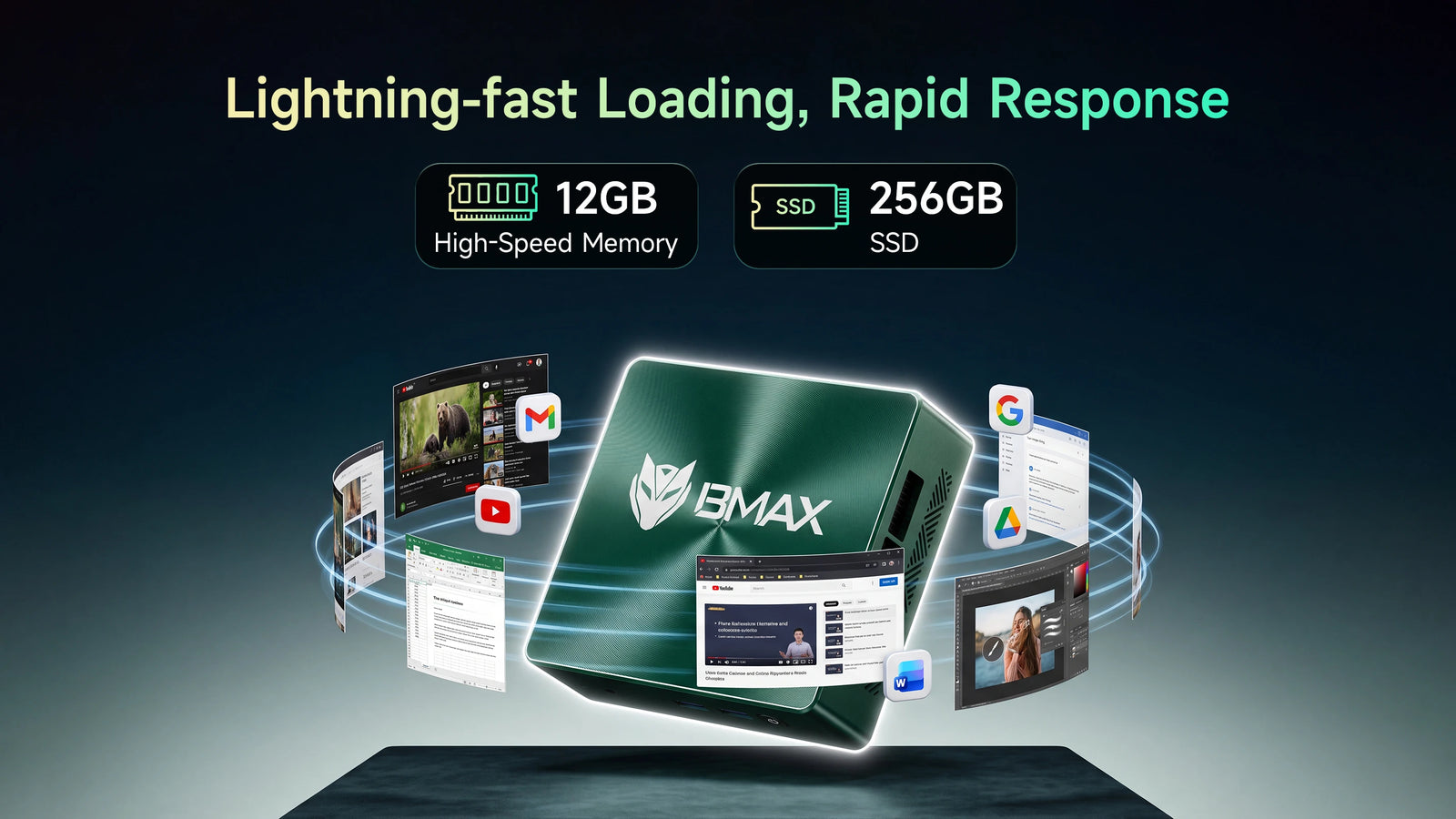 BMAX B6 Mini PC | Intel Core i3-8109U Mini Computer with 12GB RAM and 256GB SSD - A+ Image 6
