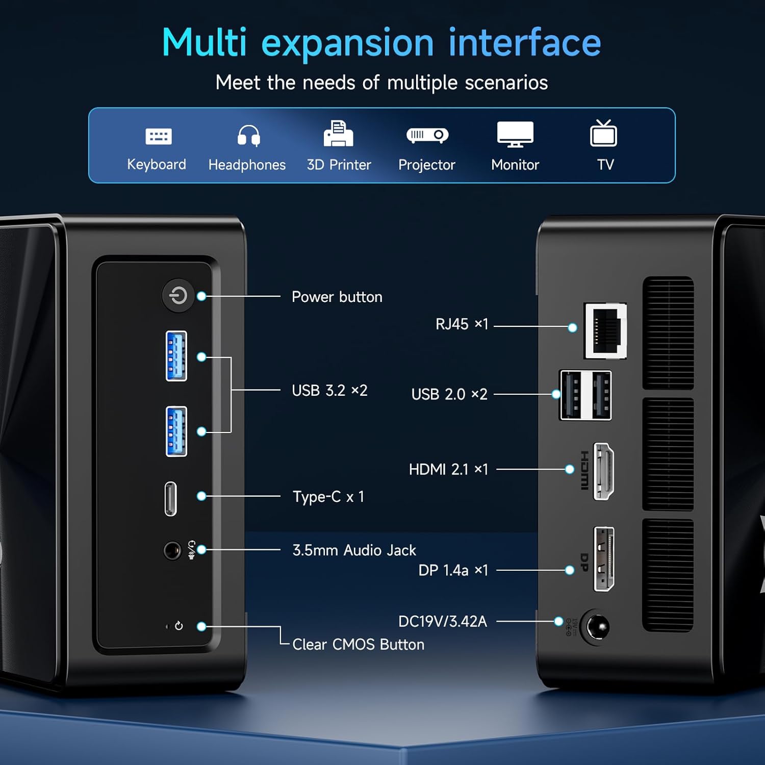 Bmax B9 Power Intel® Core™ i9-12900HK 24GB LPDDR5 RAM 1TB SSD Mini PC
