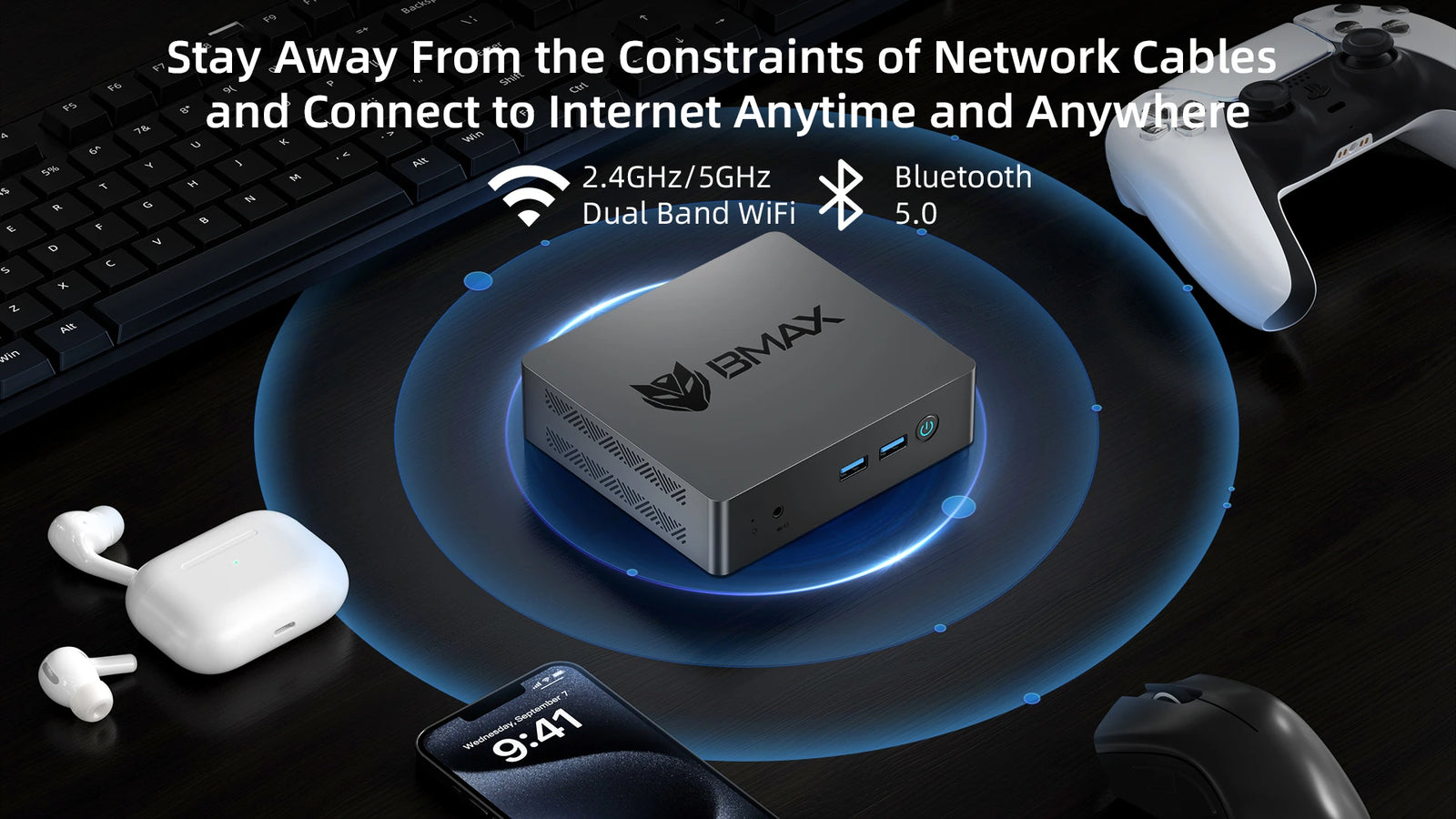 BMAX B3 Pro Mini PC | Intel Celeron N4500 Windows 11 Pro Computer - A+ Image 8