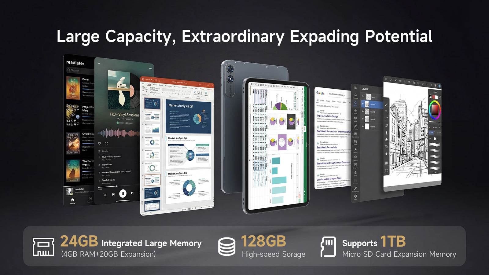 BMAX I14 Tablet | 13.4-Inch Android 16 Tablet PC with T7280 Octa-Core Processor - A+ Image 8