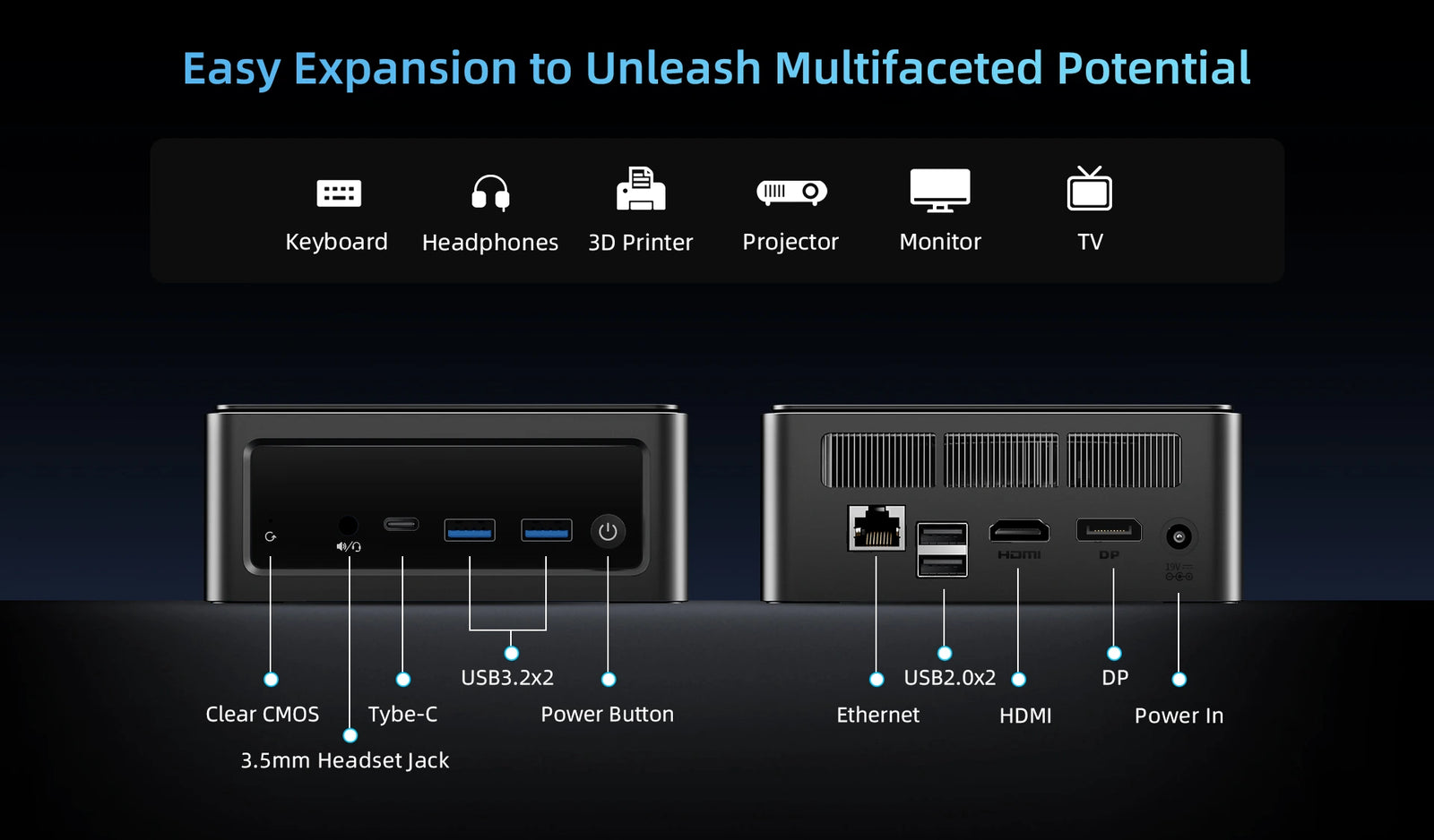 BMAX B9 Power Mini PC | Intel Core i9-12900H Windows 11 Pro Computer - A+ Image 9