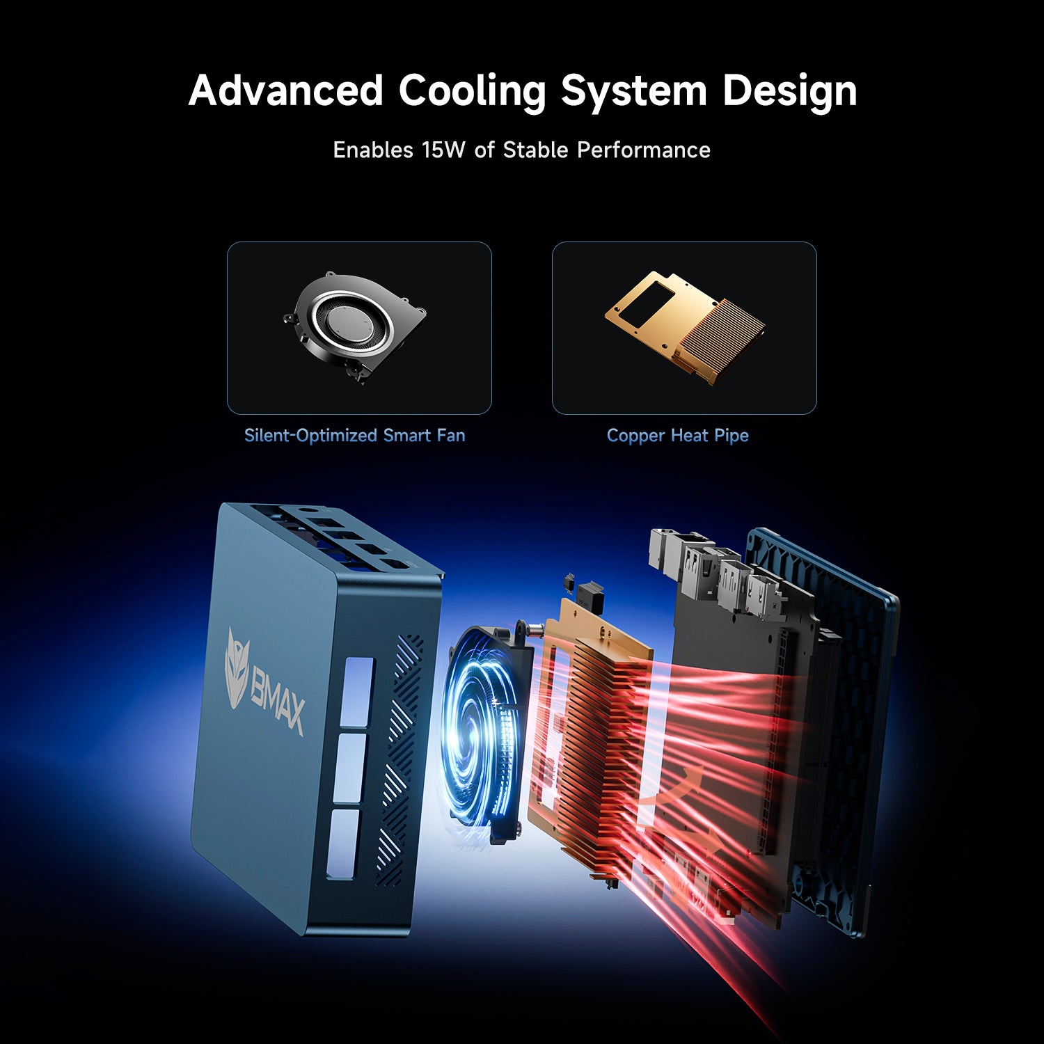 Bmax B2 Power Intel® Celeron® 5205U 8GB DDR4 RAM 256GB SSD Mini PC