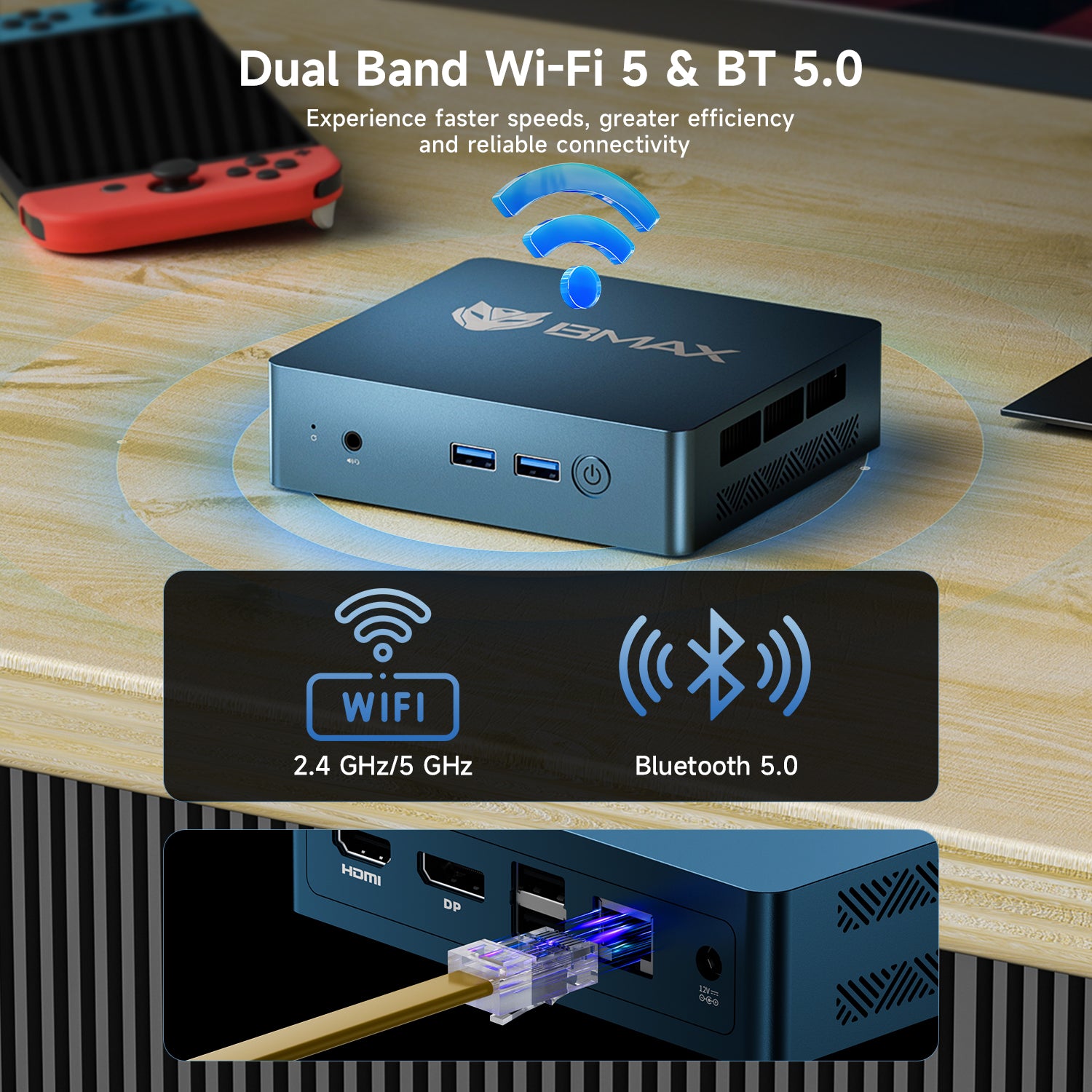 Bmax B2 Power Intel® Celeron® 5205U 8GB DDR4 RAM 256GB SSD Mini PC