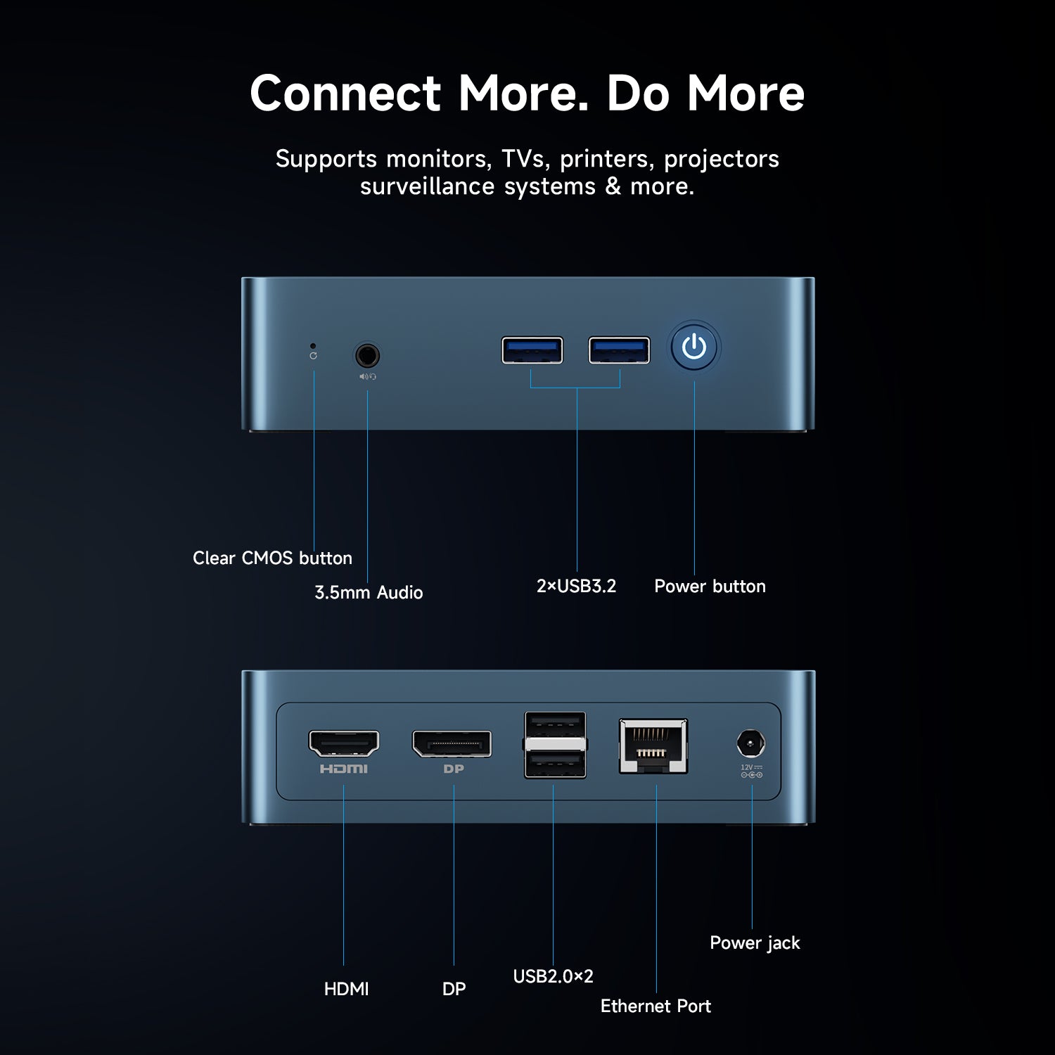 Bmax B2 Power Intel® Celeron® 5205U 8GB DDR4 RAM 256GB SSD Mini PC