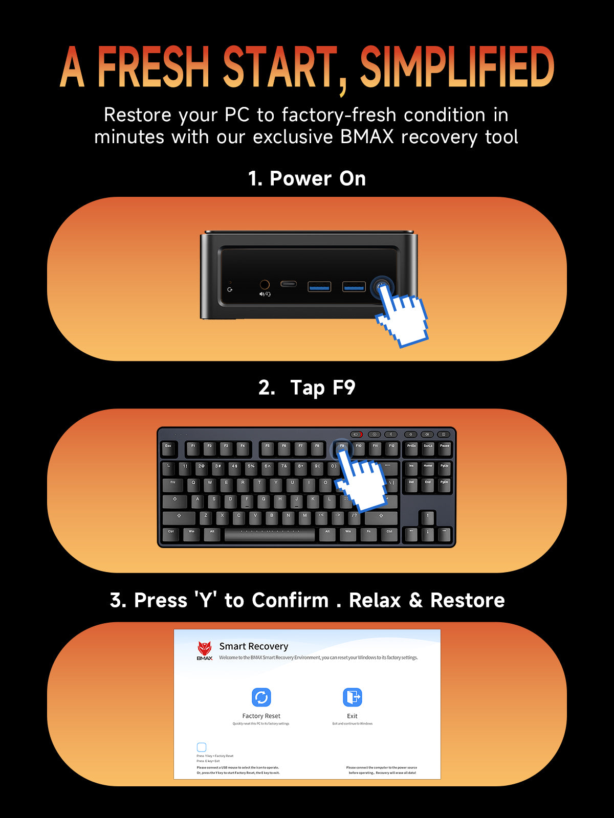 Bmax B5A Pro AMD Ryzen 7 5825U 16GB DDR4 RAM 512 SSD Mini PC