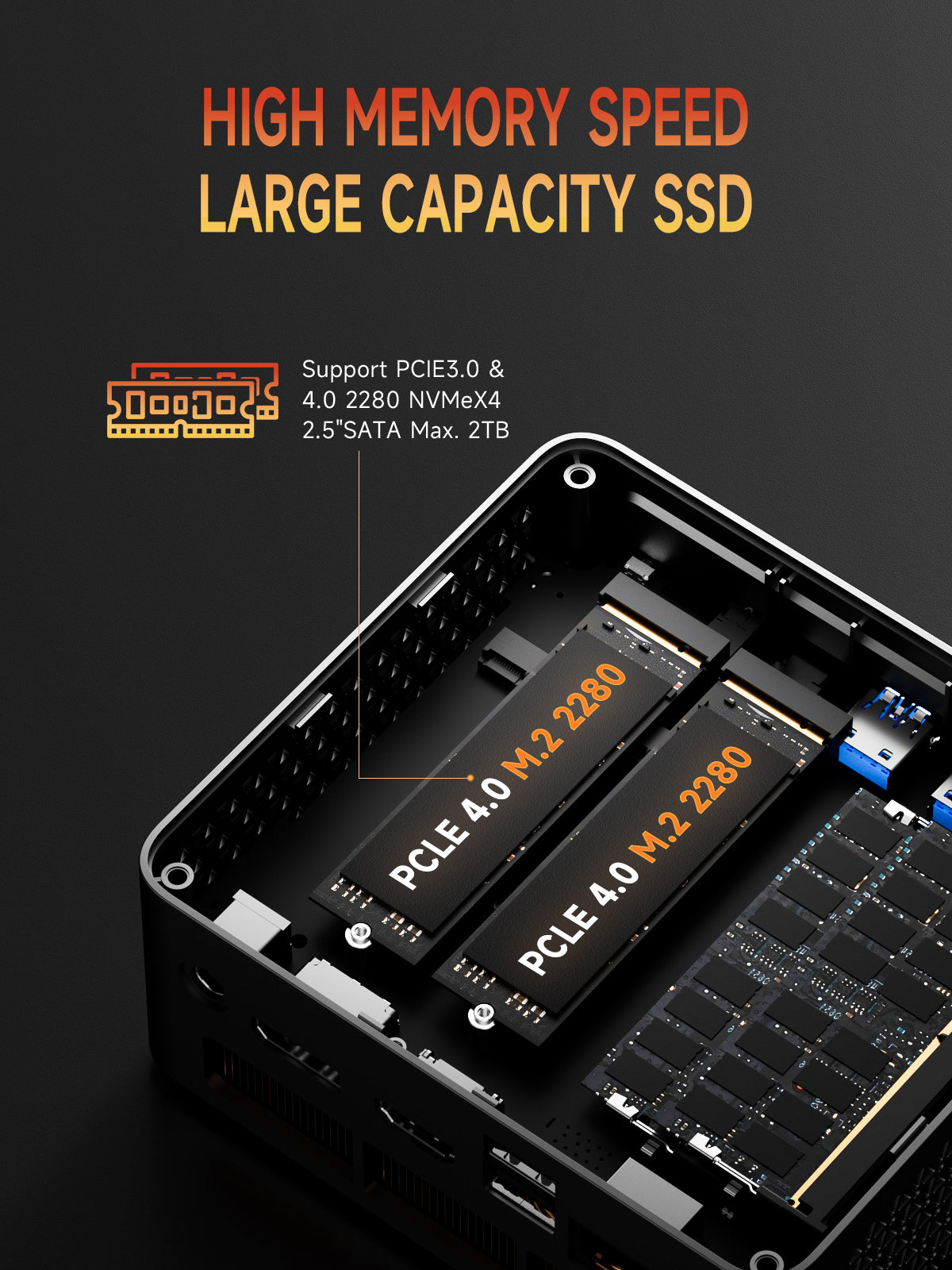 Bmax B5A Pro AMD Ryzen 7 5825U 16GB DDR4 RAM 512 SSD Mini PC