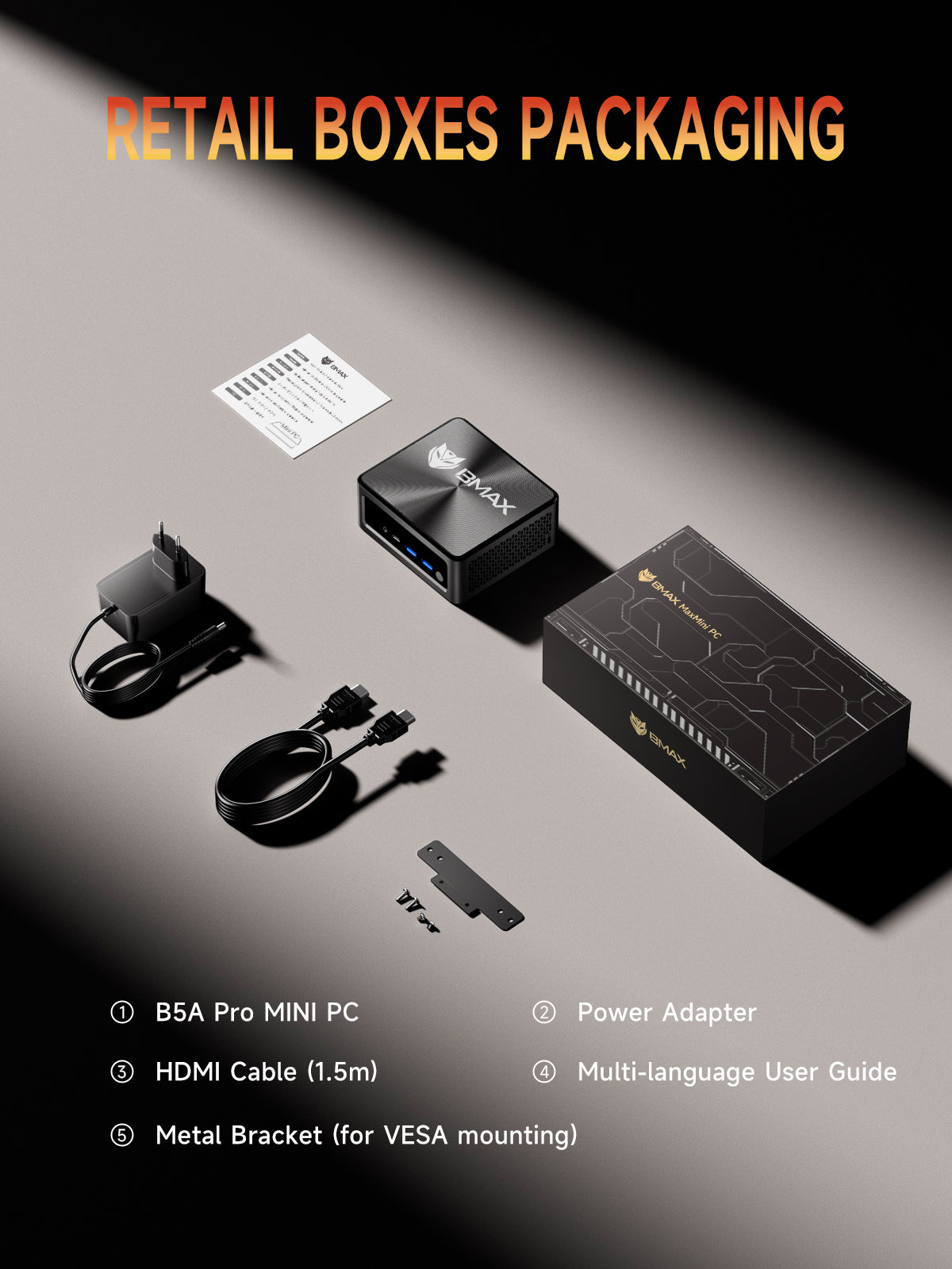Bmax B5A Pro AMD Ryzen 7 5825U 16GB DDR4 RAM 512 SSD Mini PC