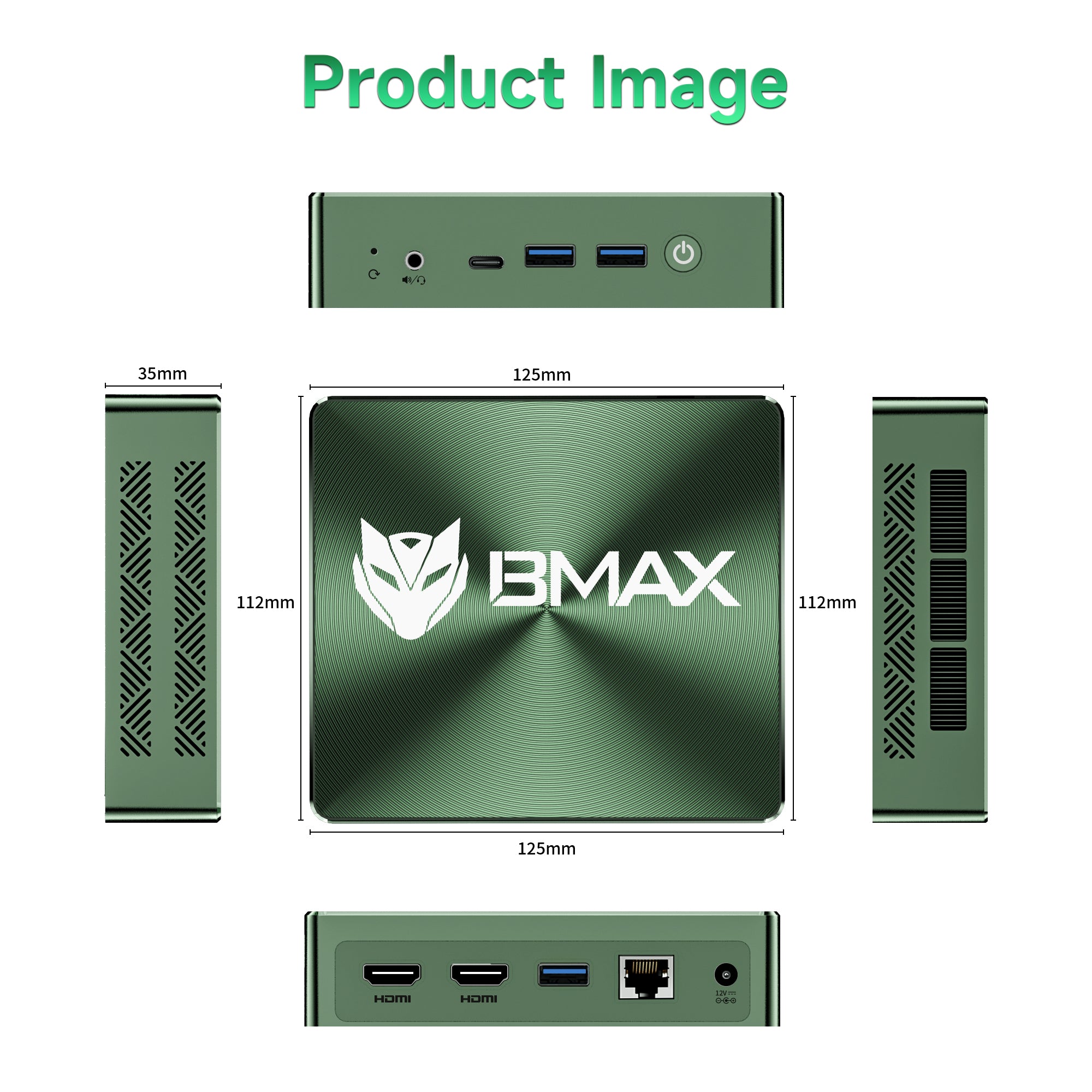 BMAX B6 Plus Mini PC - Intel i3-1000NG4, 12GB RAM, 512GB SSD