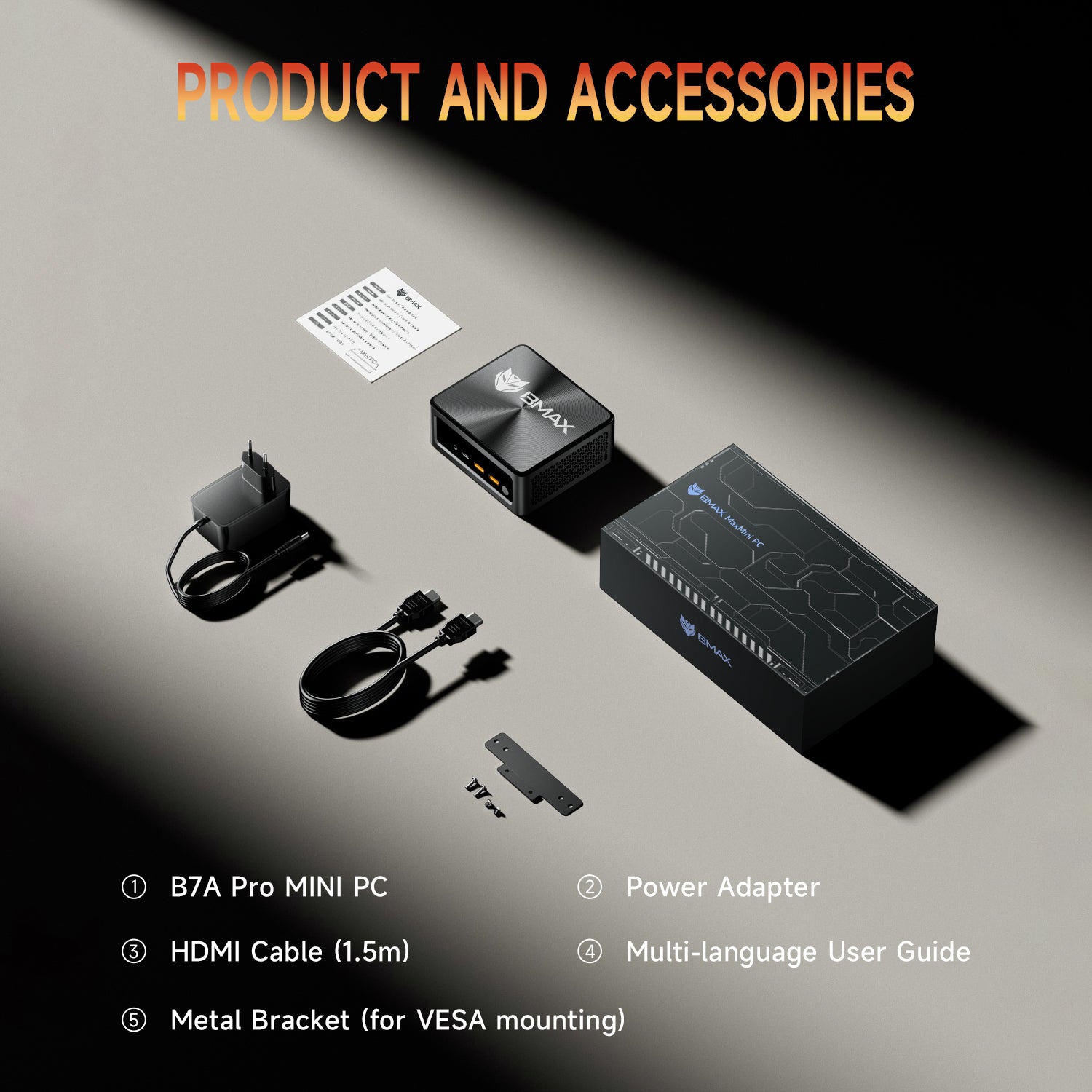 Bmax B7A Pro AMD Ryzen 5 7430U 16GB DDR4 512GB SSD Win11 Pro Mini PC