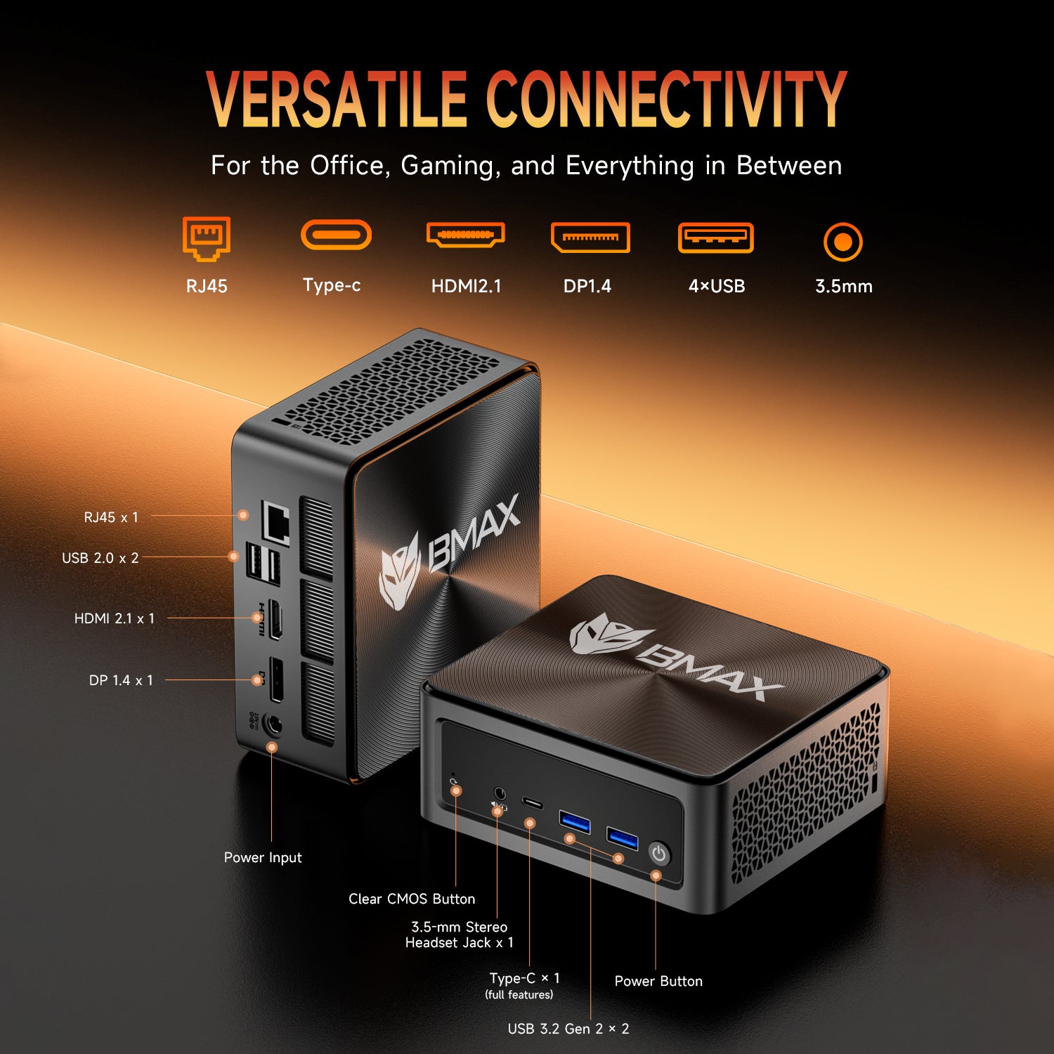 BMAX B7A Pro Mini PC - AMD Ryzen 5 7430U, 16GB RAM, 512GB SSD