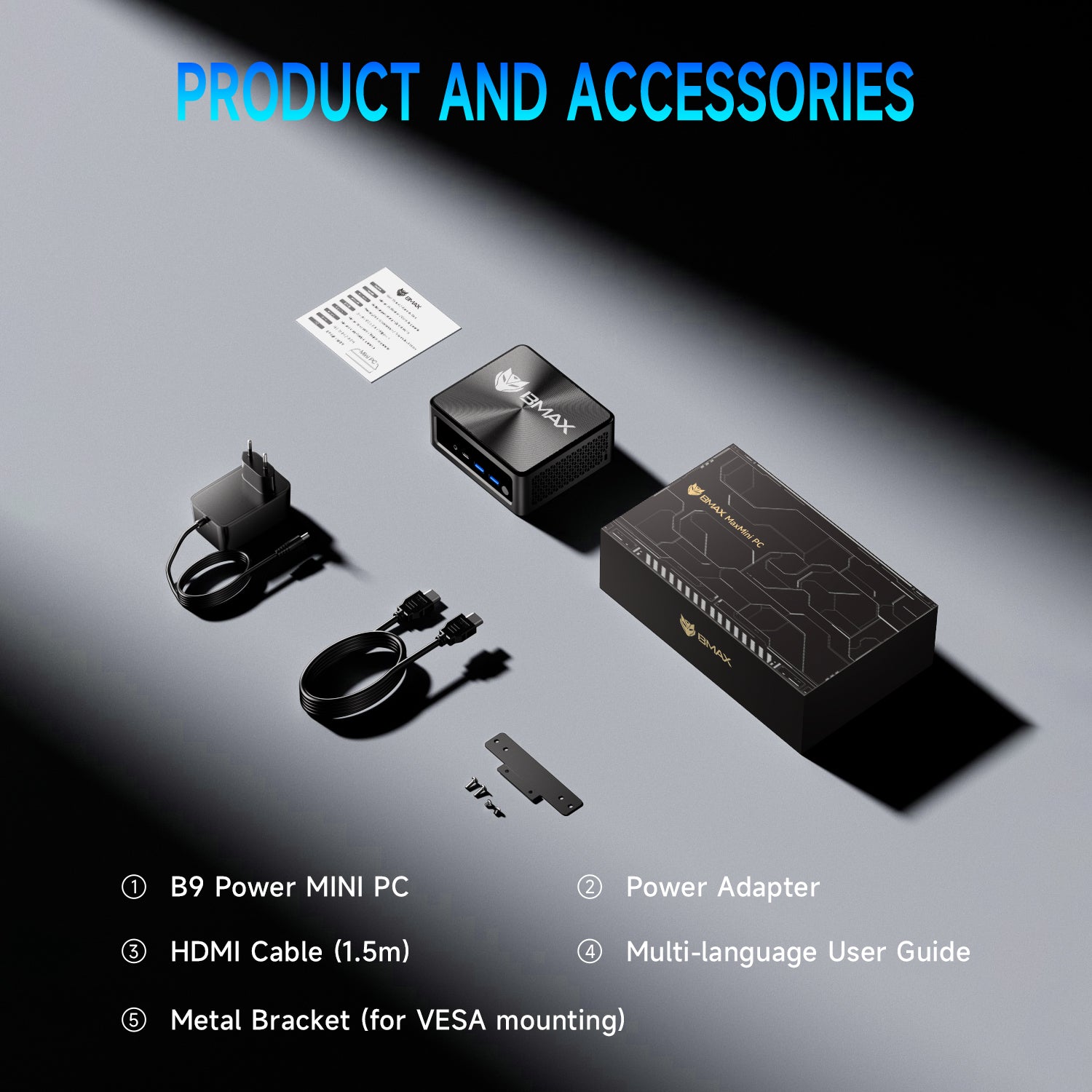 Bmax B9 Power Intel® Core™ i9-12900HK 24GB LPDDR5 RAM 1TB SSD Mini PC