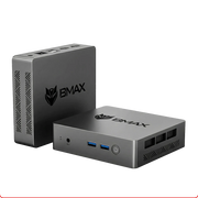 BMAX B3 Pro Mini PC featuring Intel Celeron N4500, 8GB LPDDR4 RAM, 256GB SSD, and 4K dual-display support via dual HDMI 2.0.