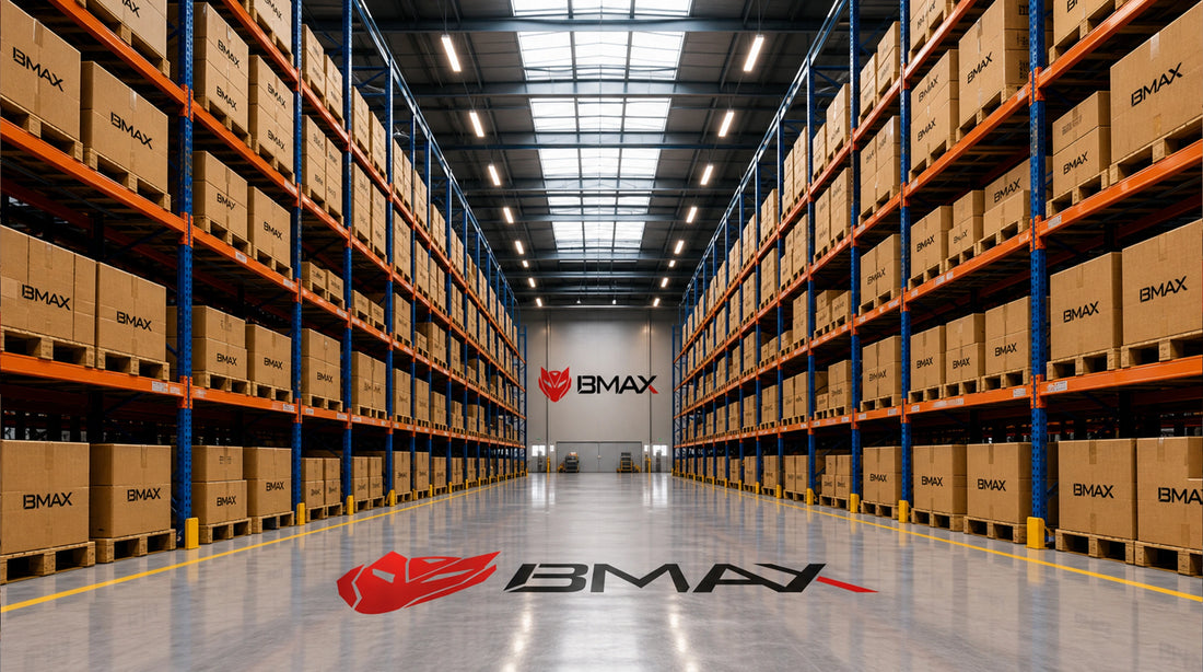 BMAX logistics hub and fulfillment warehouse in Europe, ensuring fast shipping for mini PCs and tablets across European regions.