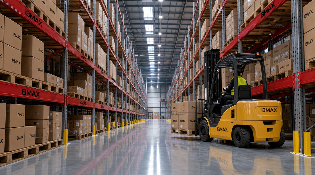 BMAX logistics hub and fulfillment warehouse in Indonesia, ensuring fast local shipping for mini PCs and electronics across Southeast Asian markets.