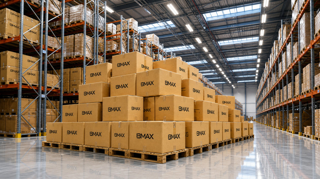 BMAX logistics hub and fulfillment warehouse in Japan, ensuring fast shipping for mini PCs and laptops across Asian regions.