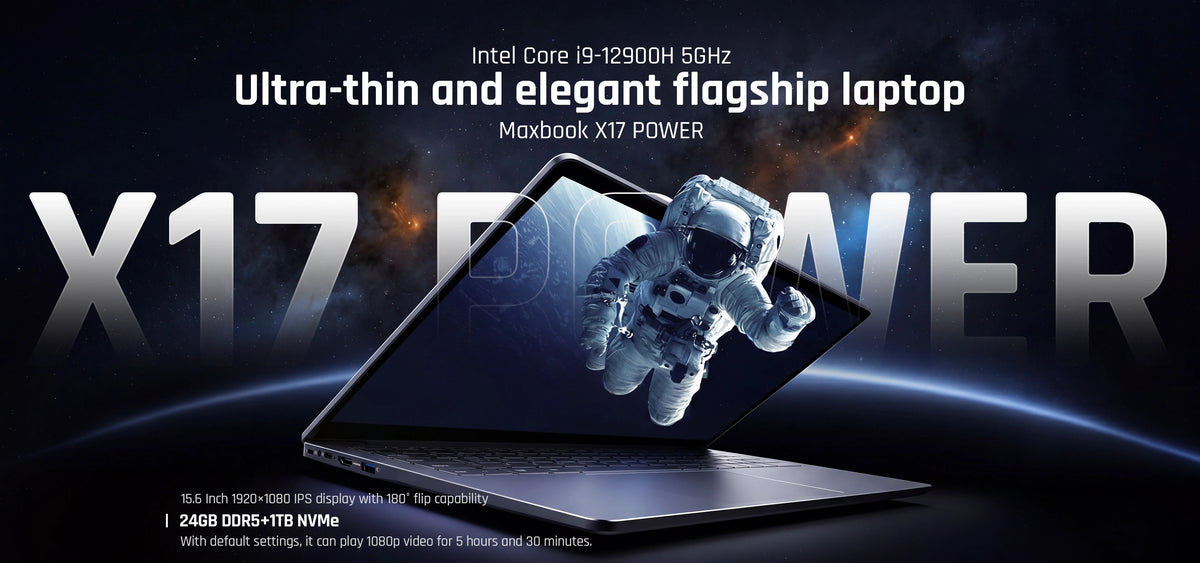 BMAX MaxPad I13 3-in-1 tablet banner with a mecha and sci-fi space design, showcasing a 13.3 inch screen for tablet, laptop, and drawing use.
